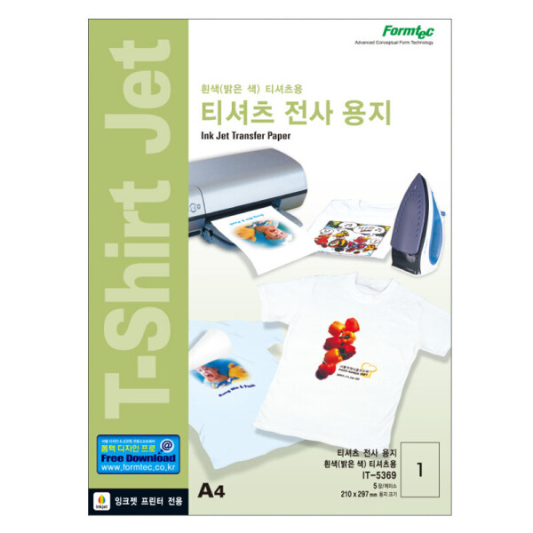 폼샵,흰색 티셔츠 전사용지 5369,IT-5369,IT5369,잉크젯,1칸,사진,전사지,일반,일반지,일반용지,a4,흰색,티셔츠,전사용지,5369,흰색티셔츠전사용지5369,210x297,mm,/,A4,105g/m²,5매,210x297mm/A4105g/m²/5매,166